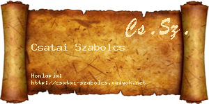 Csatai Szabolcs névjegykártya